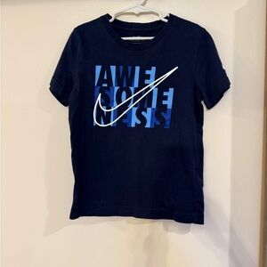 Nike Kids Dark Blue 'AWESOMENESS' Graphic Tee size 7